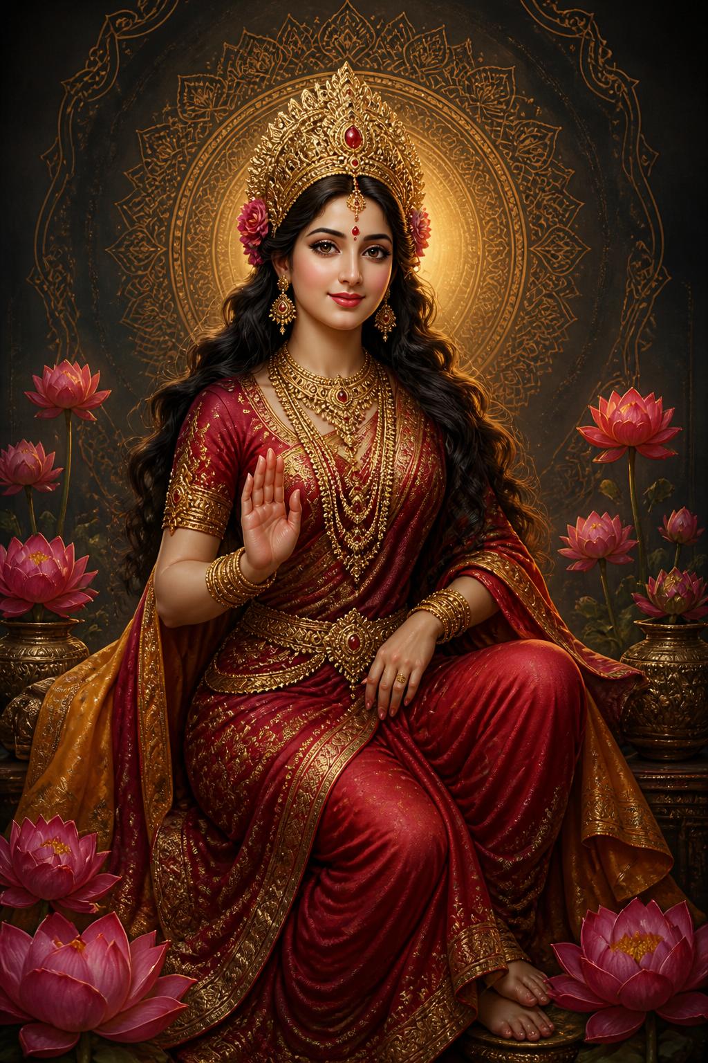 Goddess Gauri illustration